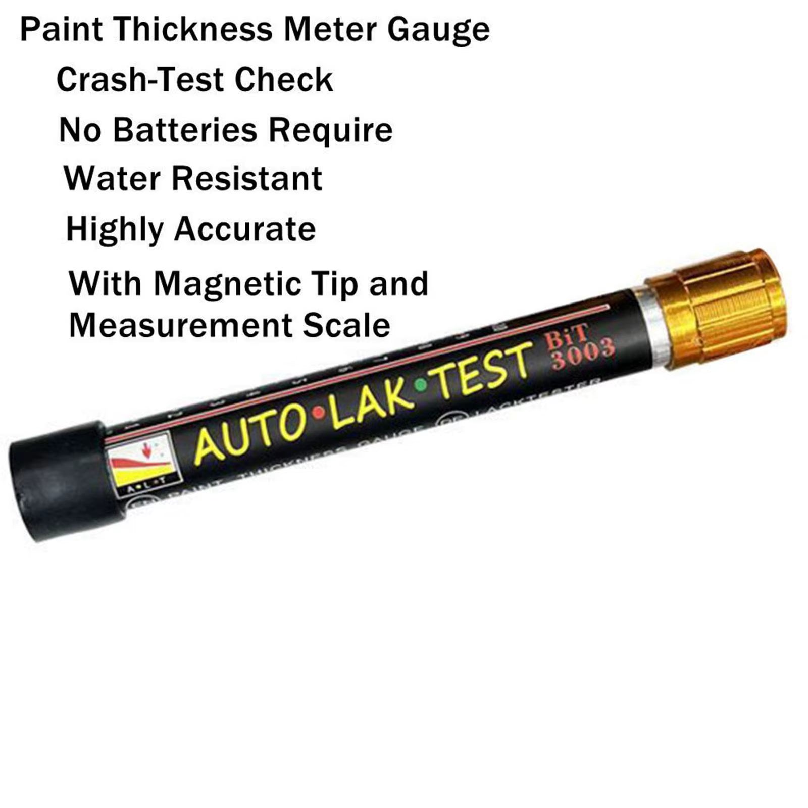 1PC Car Paint Thickness Tester Gauge Auto Paint Cars Paint Crash Check Test Paint Tester with Magnetic Tip Scale